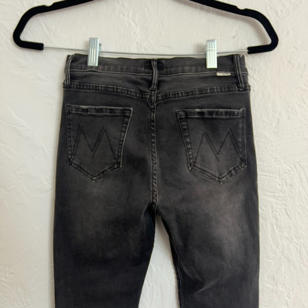 MOTHER The Rascal Ankle Snippet Jeans Sz 27 Stealing Shadows Distressed Denim - Picture 3 of 12